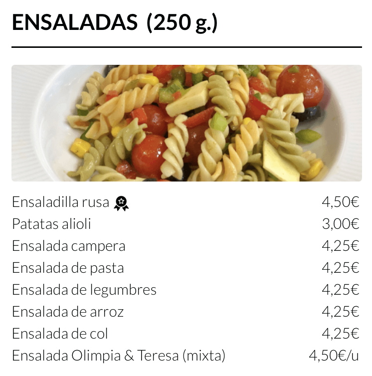 Olimpia & Teresa ensaladas