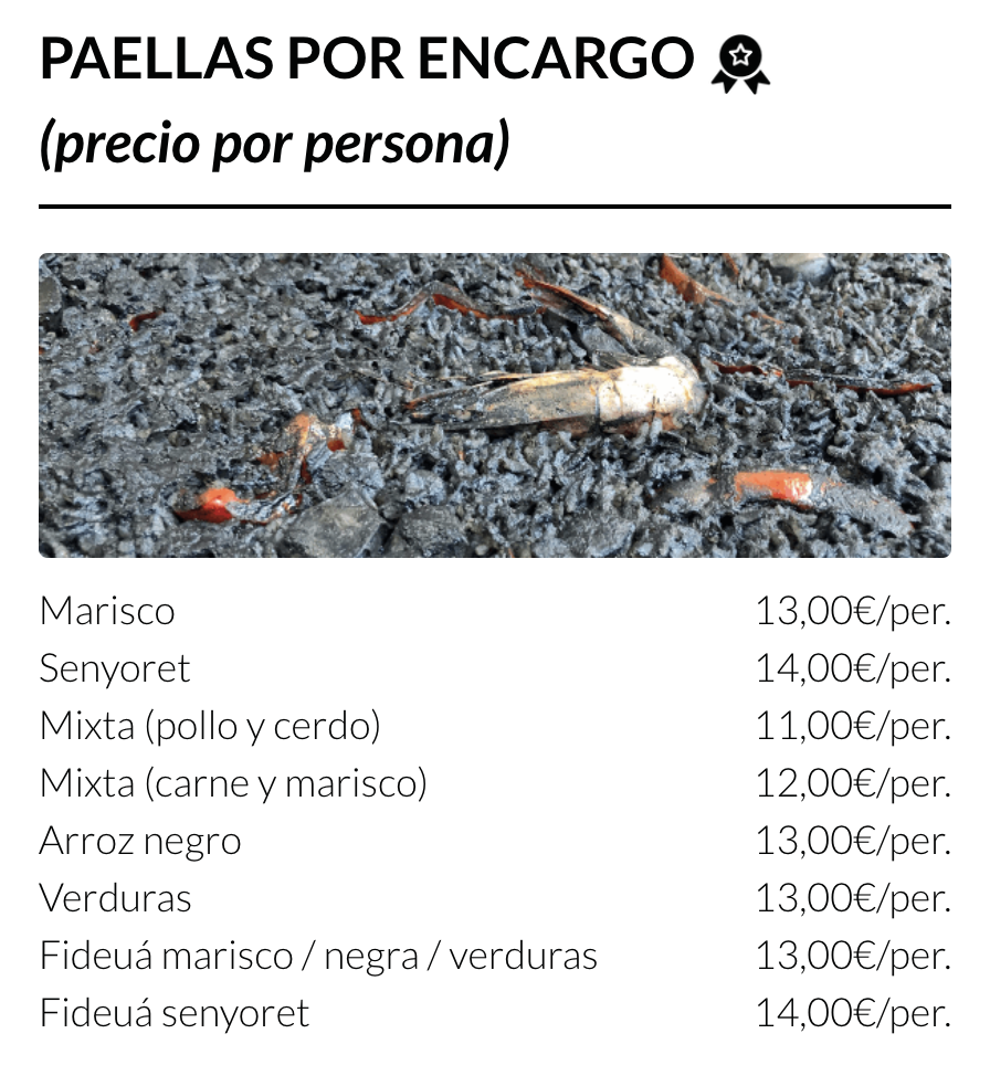 PAELLAS POR ENCARGO PARA LLEVAR MADRID